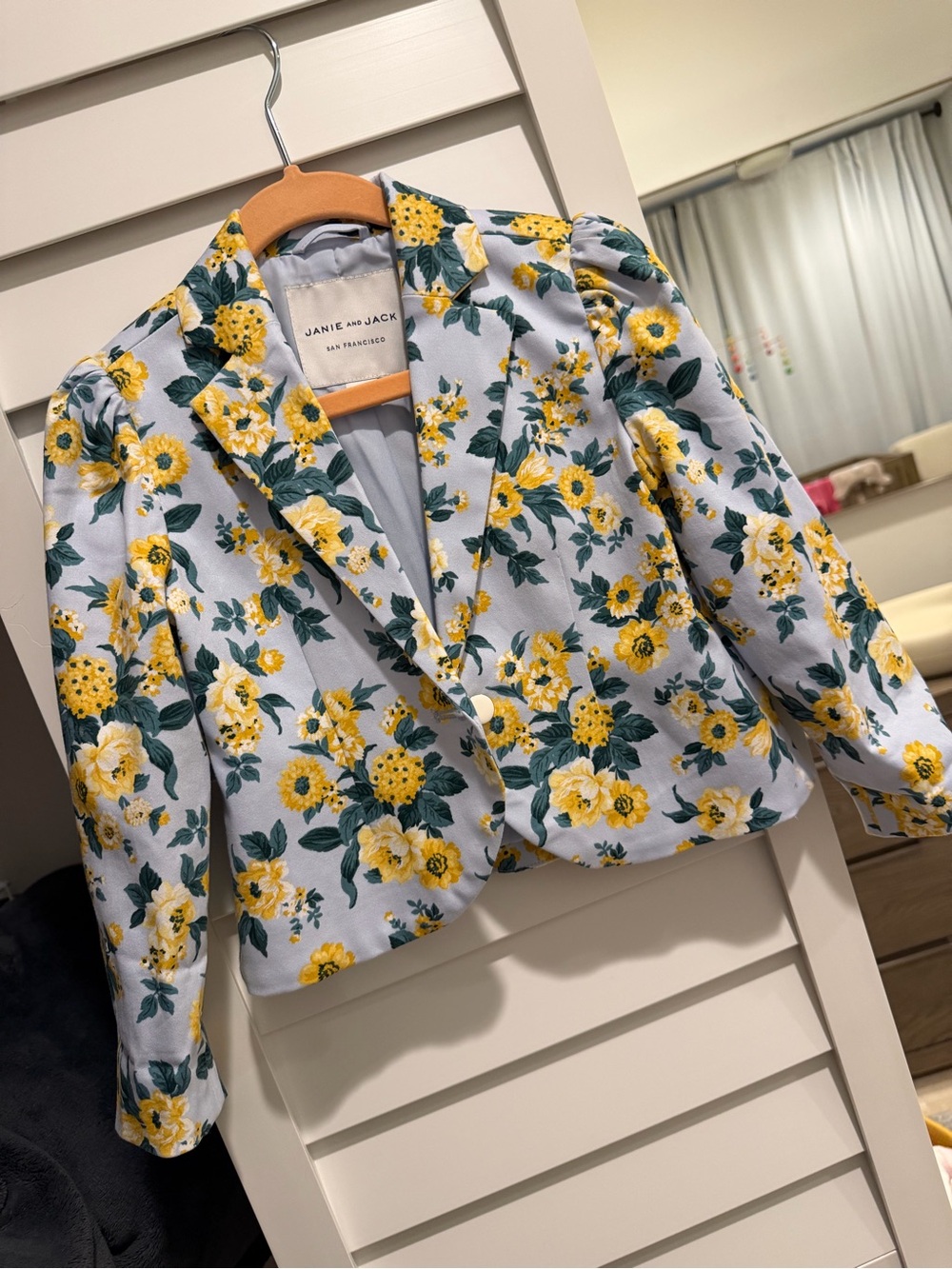 Janie and Jack Yellow Floral Blazer